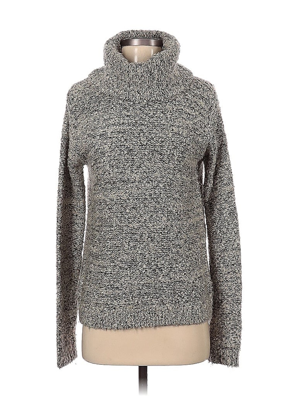 Cozy Gray Turtleneck Sweater for Women